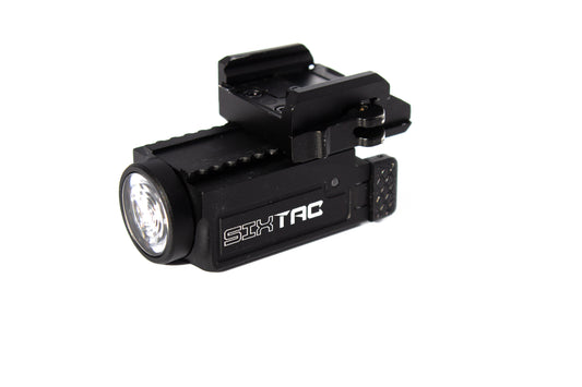 SIXTAC | Orion 800 Lumen Sliding Gun Light USB Rechargeable with Programmable Strobe for any Full Size, Compacts, and Subcompacts with Rails, with keys for Glock, Picatinny, TSW/99, 90T.W.O, and P230